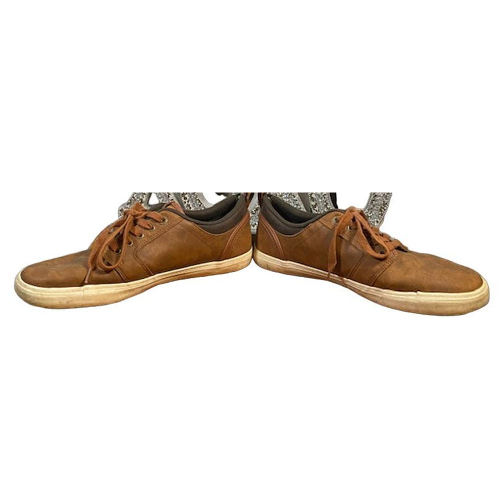 Levi’s Alpine Tumble Men’s Brown Faux Leather Stacked Lace Up Sneakers Sz 9.5 - Picture 5 of 11